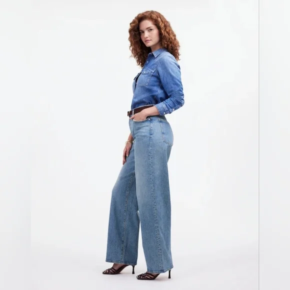 Madewell The Curvy Perfect Vintage Wide-Leg Jean Size 31 - Picture 8 of 9